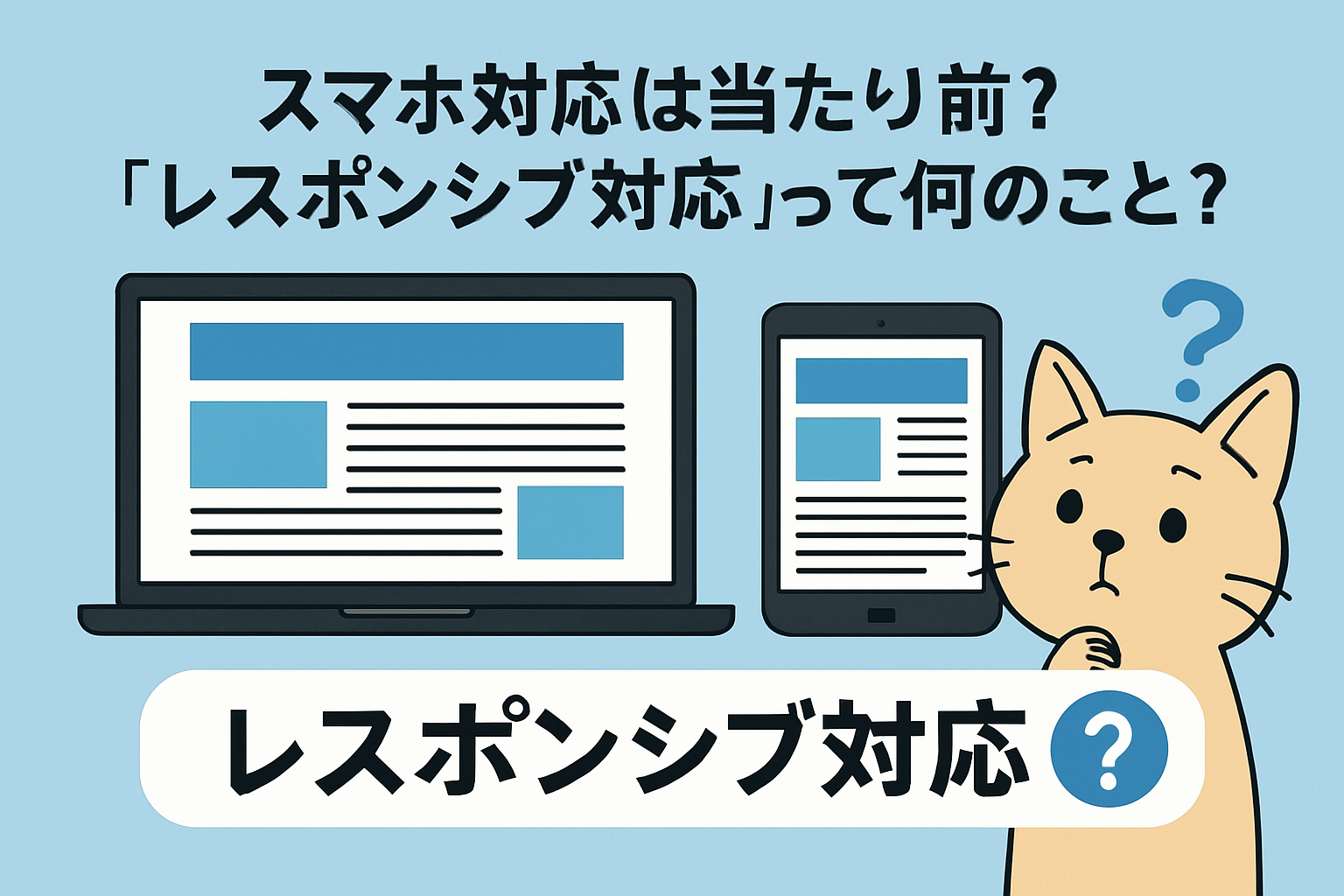 スマホ対応は当たり前？「レスポンシブ対応」ってニャンのこと？