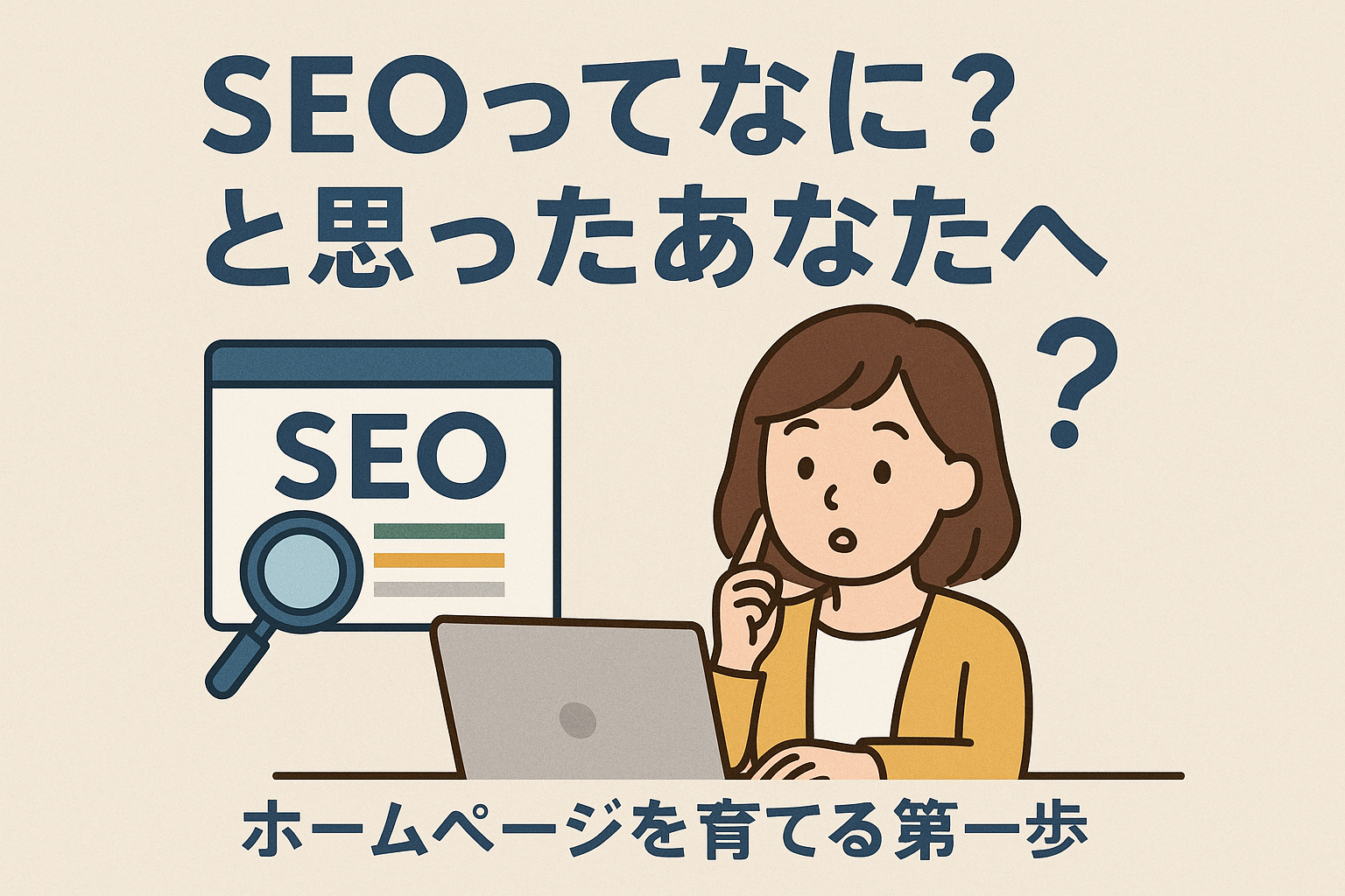 「SEOってなに？」と思ったあなたへ。ホームページを育てる第一歩