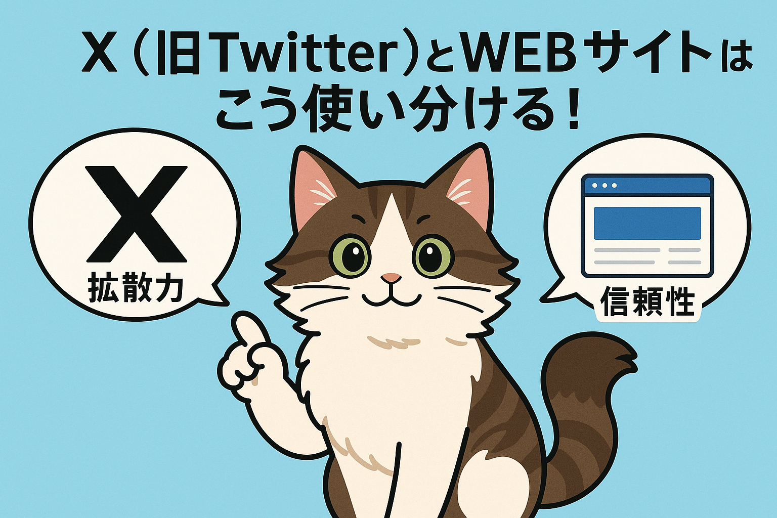 X（旧Twitter）とWEBサイトはこう使い分ける！拡散力と信頼性、両方活かすコツとは？