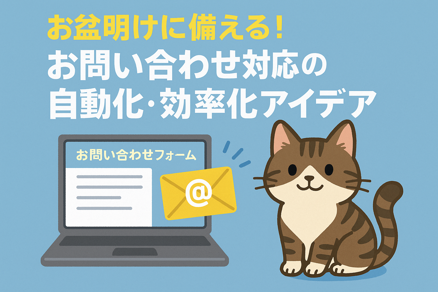 お盆明けに備える！お問い合わせ対応の“自動化・効率化”アイデア