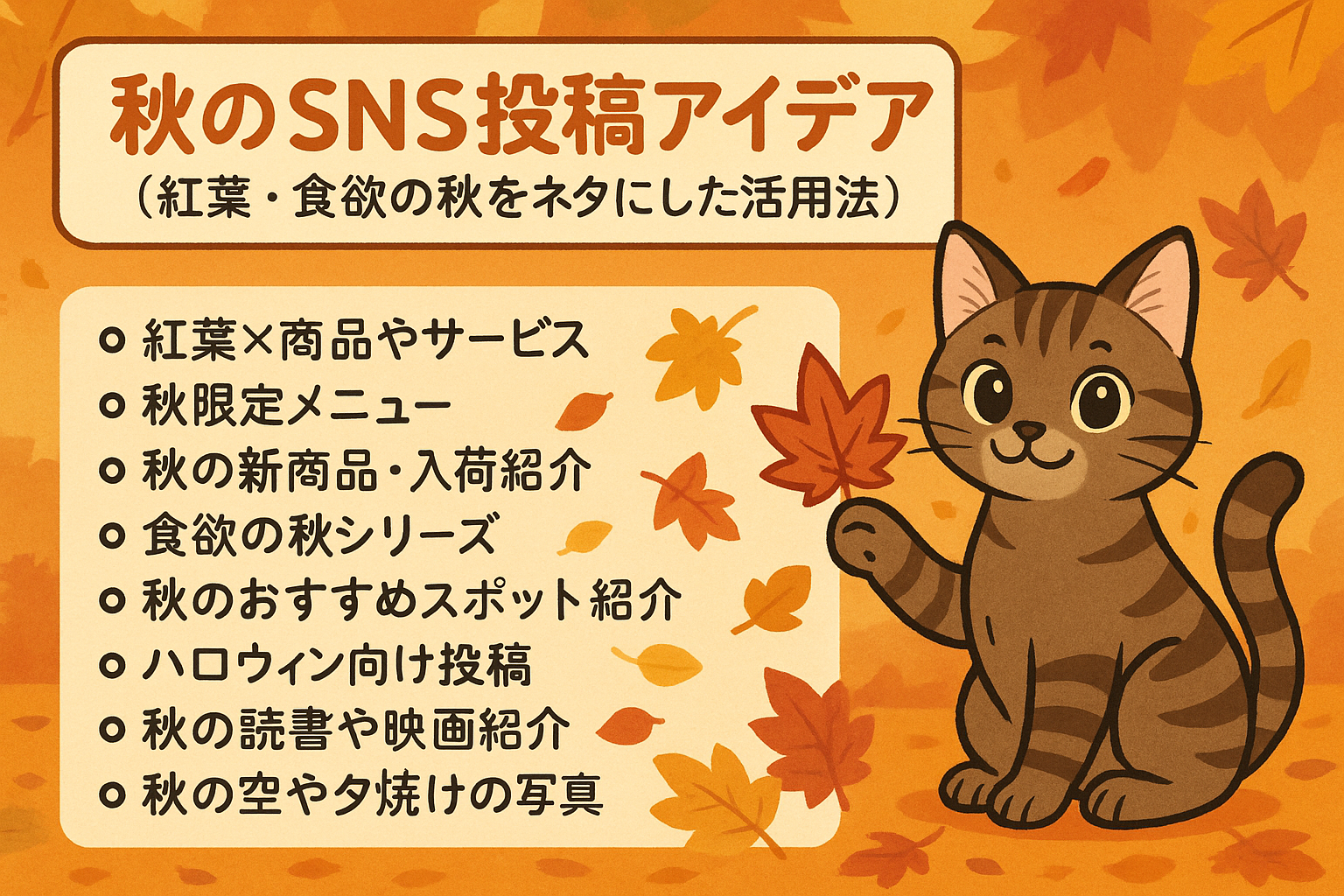 秋のSNS投稿アイデア10選｜紅葉・食欲の秋をネタにした活用法