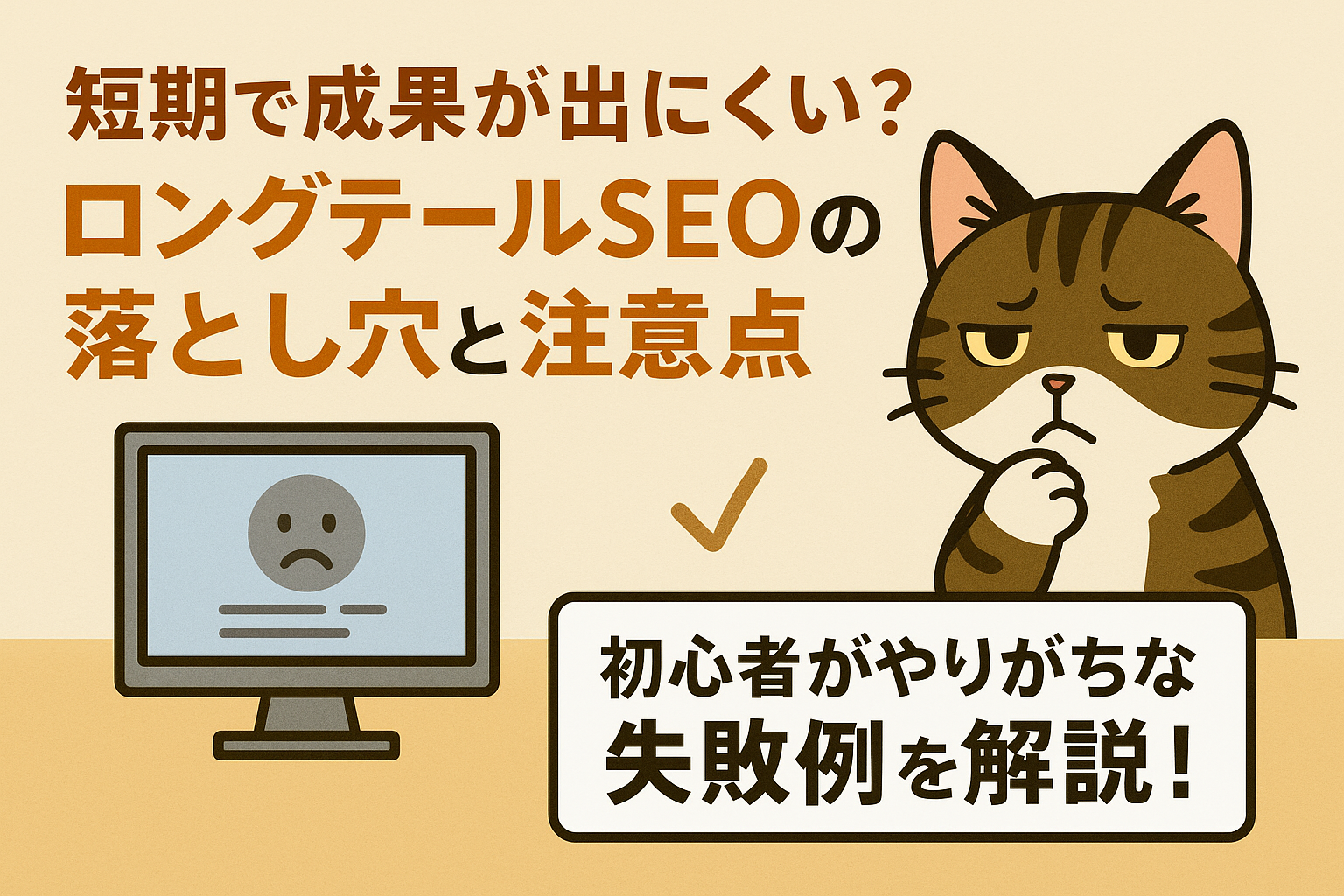 短期で成果が出にくい？ロングテールSEOの落とし穴と注意点
