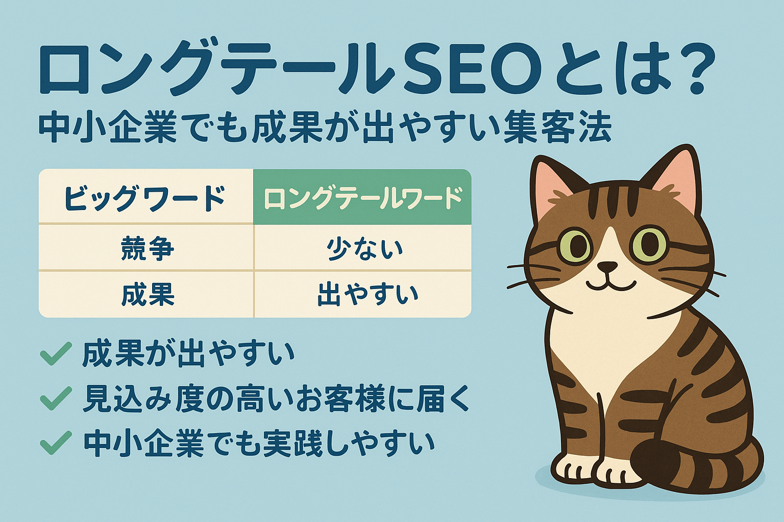 ロングテールSEOとは？中小企業でも成果が出やすい集客法をわかりやすく解説