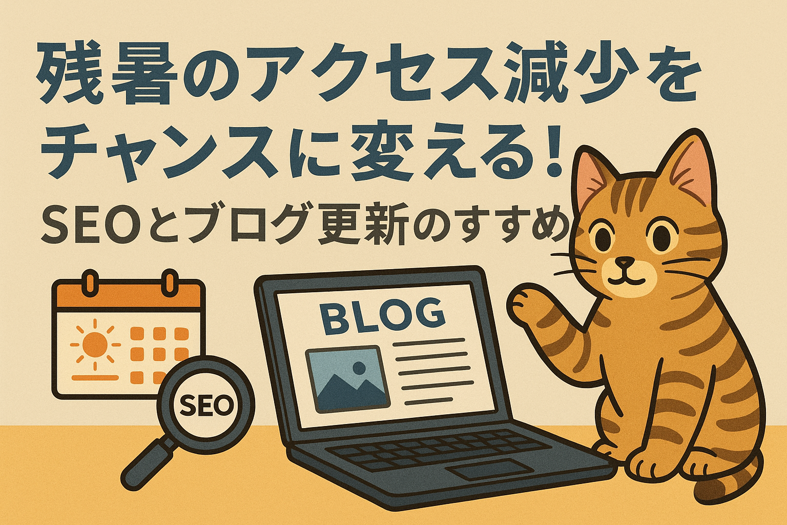 残暑のアクセス減少をチャンスに変える！SEOとブログ更新のすすめ【今こそ“仕込み”の時期】