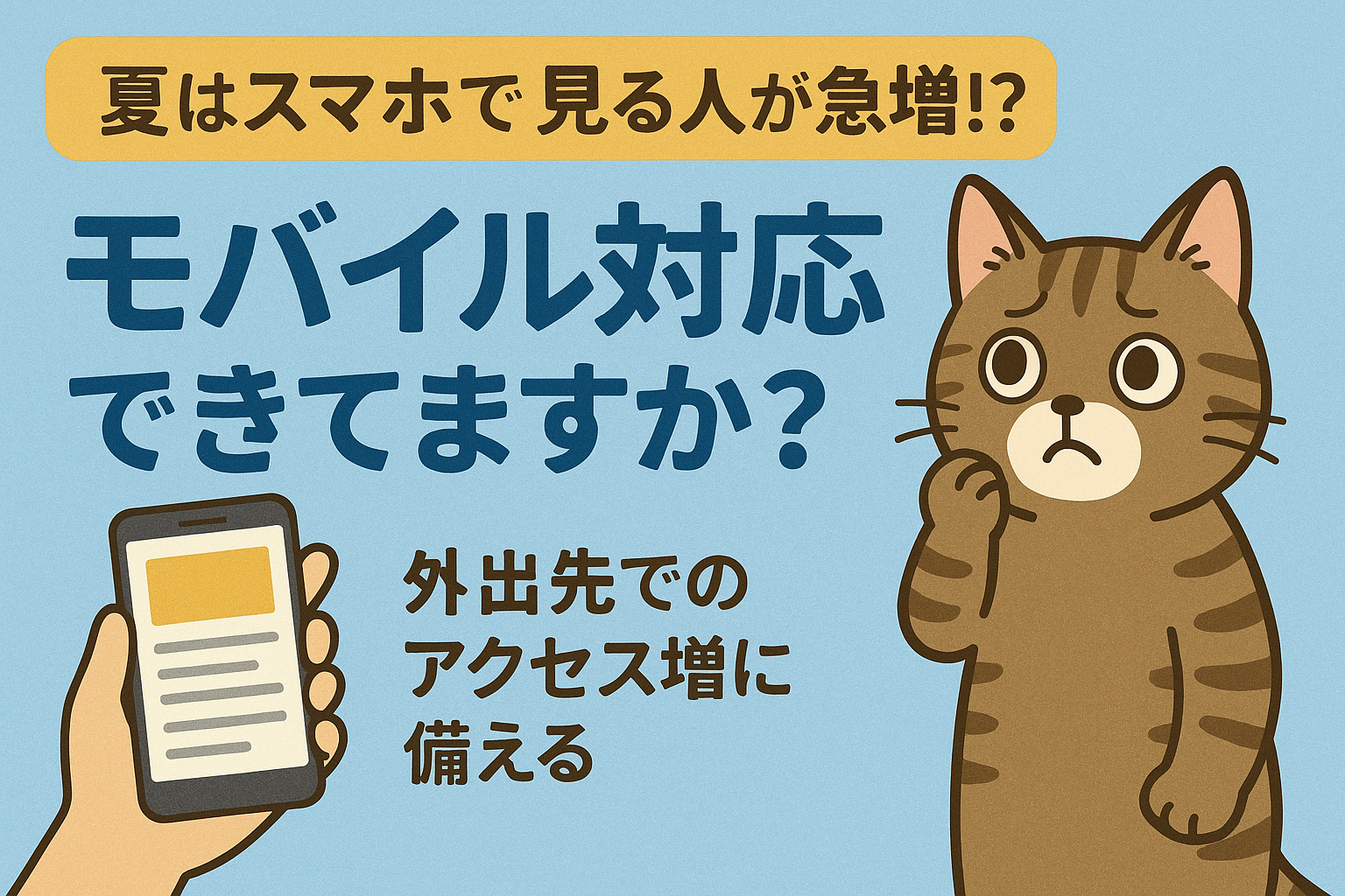 夏はスマホで見る人が急増！？“モバイル対応”できてますか？