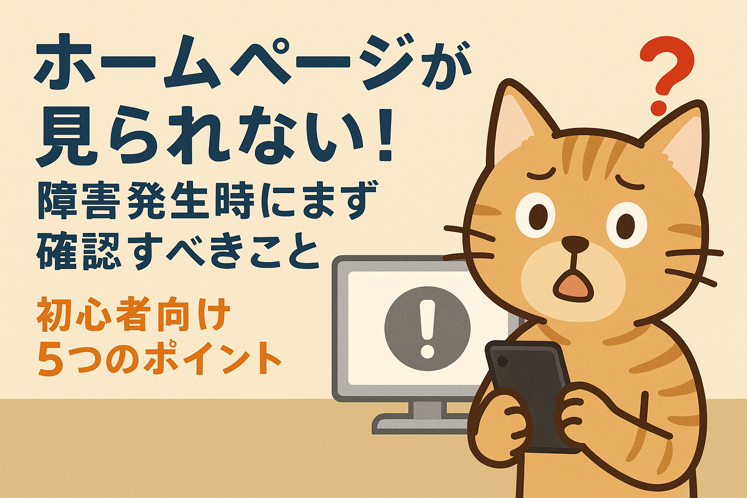 ホームページが見られない！障害発生時にまず確認すべきこと