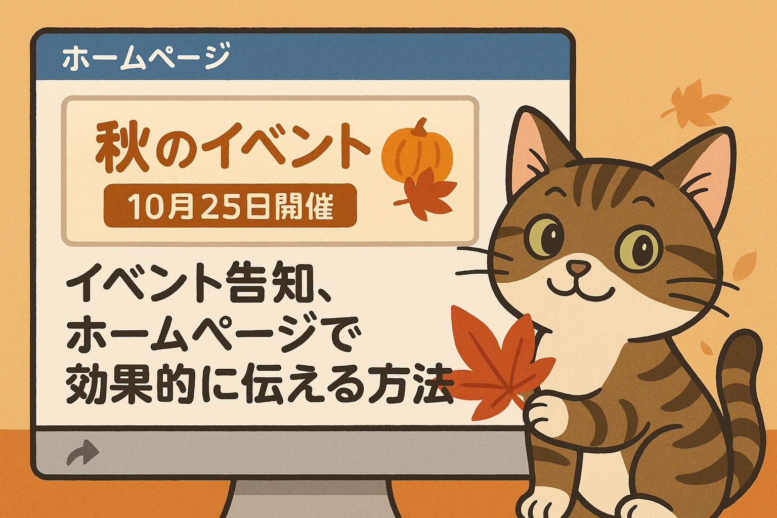 秋のイベント告知、ホームページで効果的に伝える方法