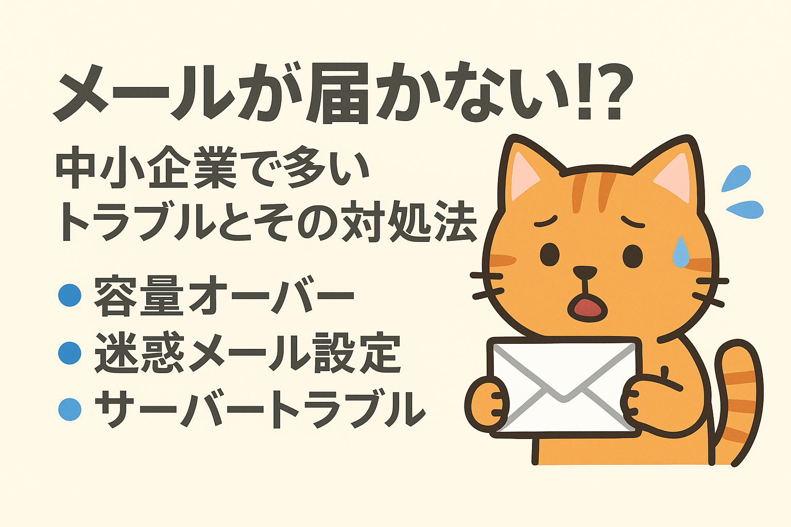メールが届かない!? 中小企業で多いトラブルとその対処法