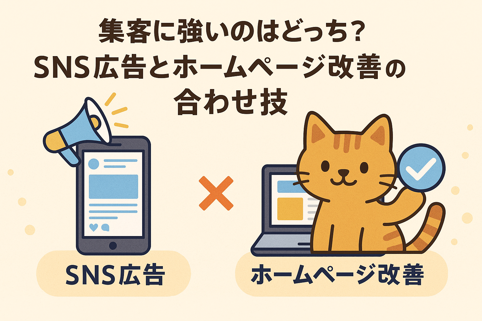 集客に強いのはどっち?SNS広告とホームページ改善の合わせ技