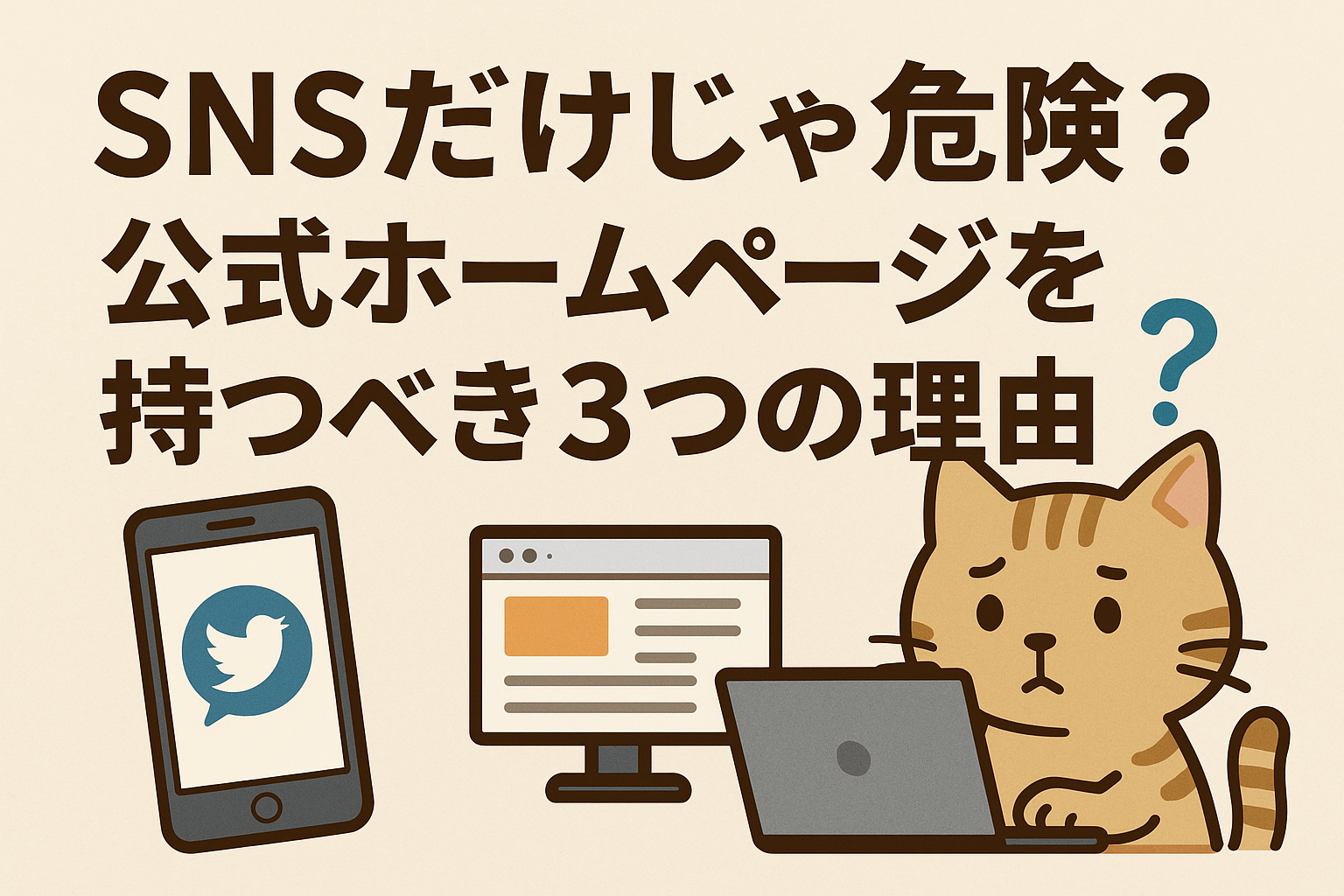 SNSだけじゃ危険?公式ホームページを持つべき3つの理由