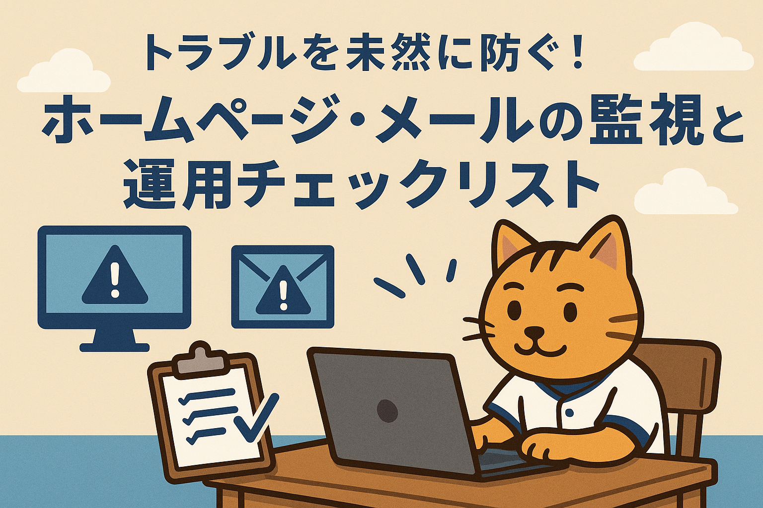 トラブルを未然に防ぐ！ホームページ・メールの監視と運用チェックリスト