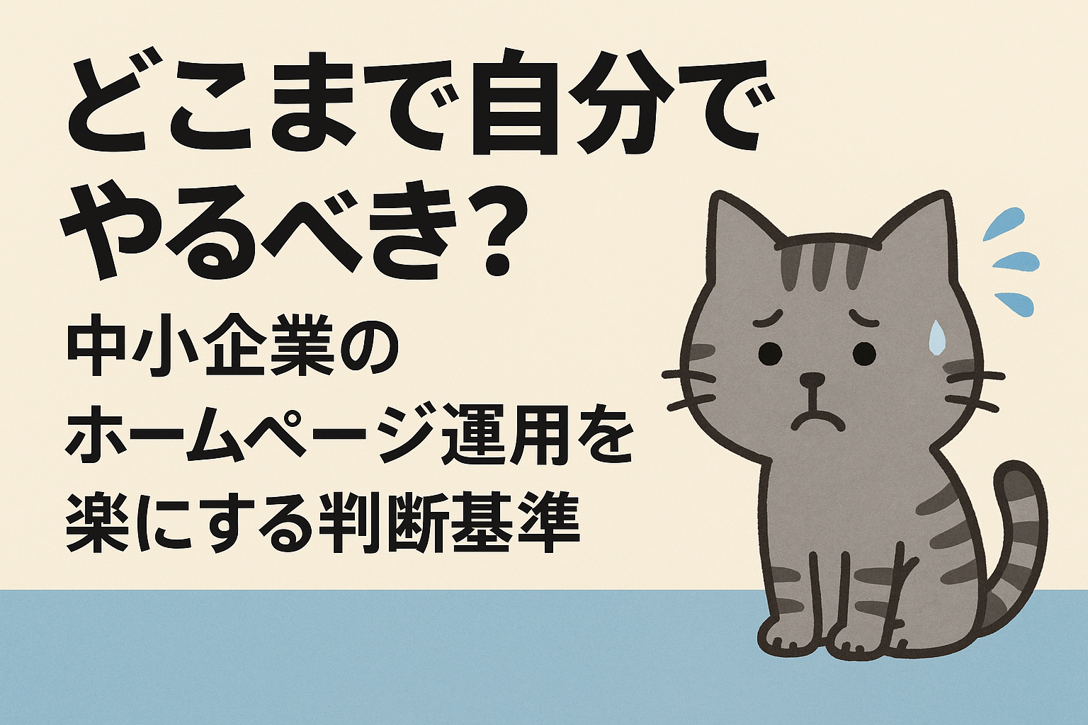 どこまで自分でやるべき？｜中小企業のホームページ運用を“楽にする”判断基準