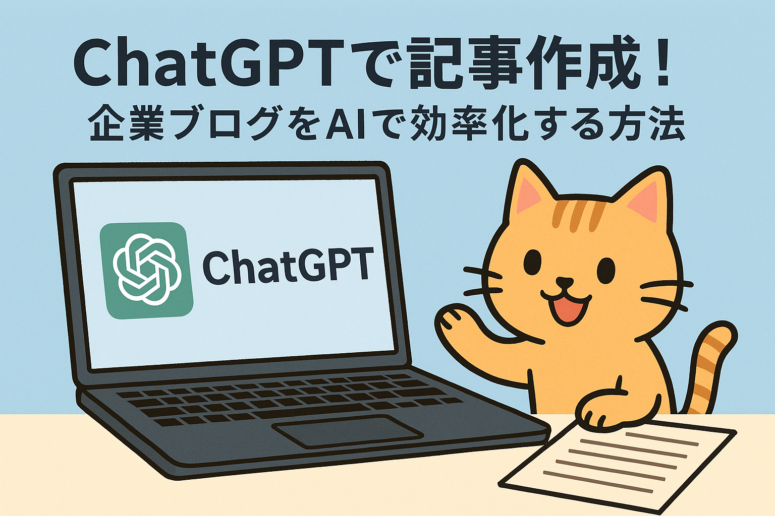 ChatGPTで記事作成！｜企業ブログをAIで効率化する方法