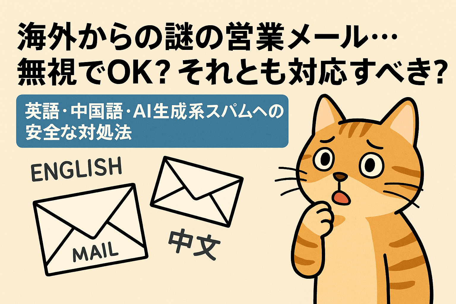 海外からの謎の営業メール…無視でOK？それとも対応すべき？