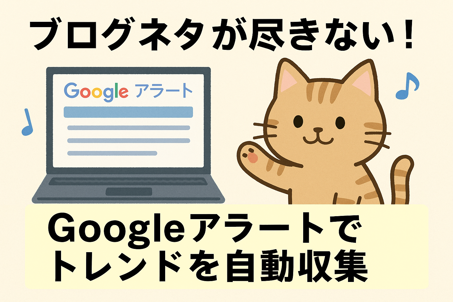 ブログネタが尽きない！Googleアラートでトレンドを自動収集