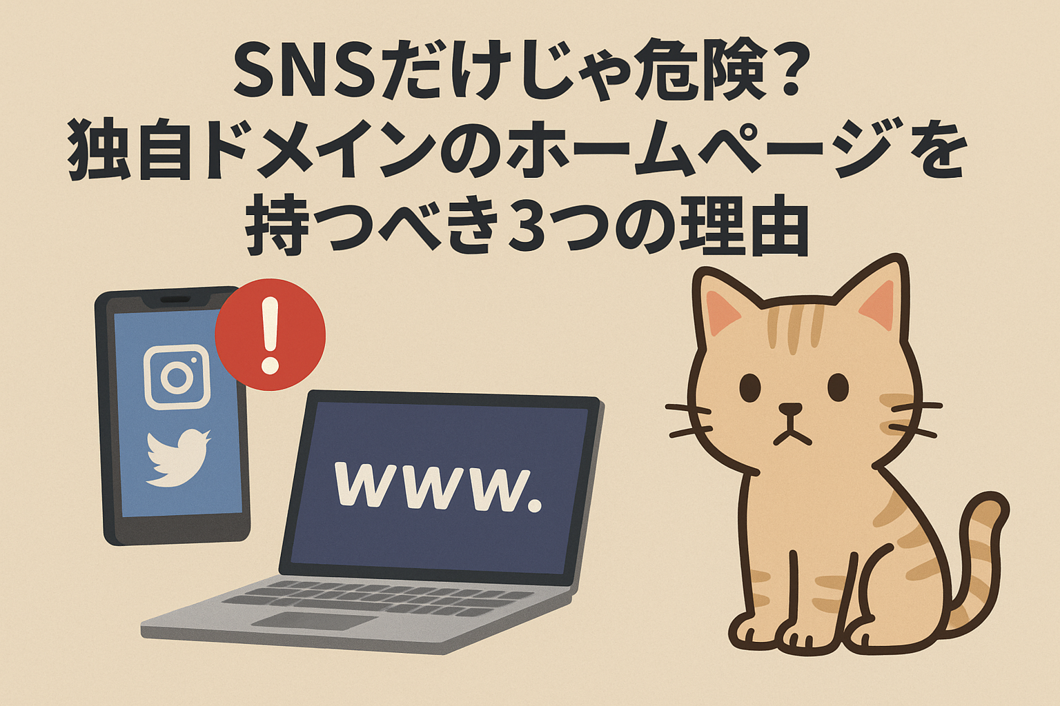 SNSだけじゃ危険?独自ドメインのホームページを持つべき3つの理由