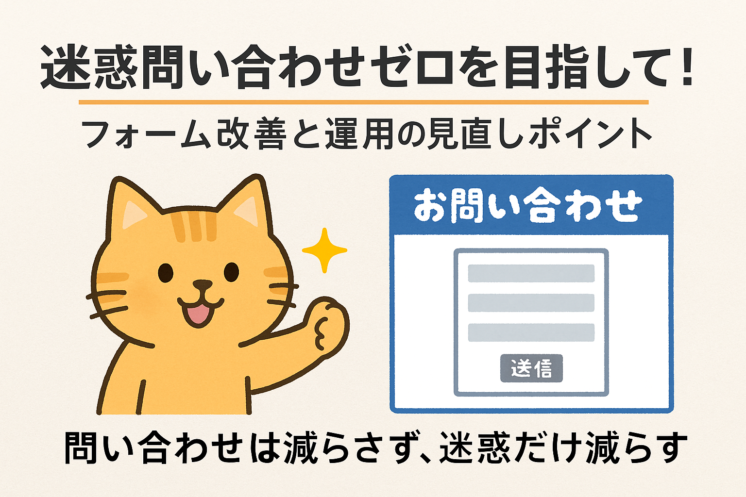迷惑問い合わせゼロを目指して！フォーム改善と運用の見直しポイント