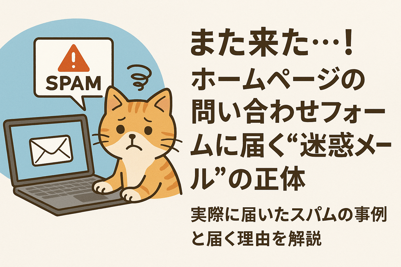 また来た…！ホームページの問い合わせフォームに届く“迷惑メール”の正体