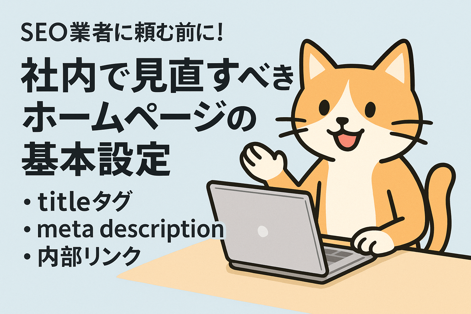 SEO業者に頼む前に！社内で見直すべきホームページの基本設定