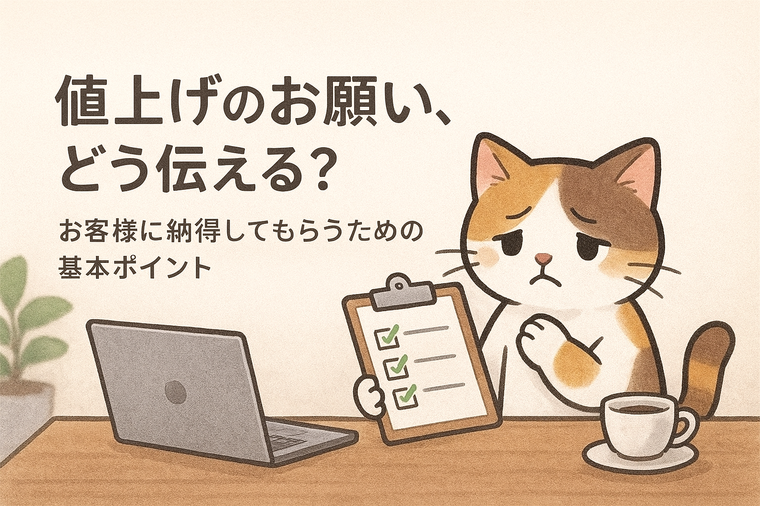 値上げのお願い、どう伝える？お客様に納得してもらうための基本ポイント