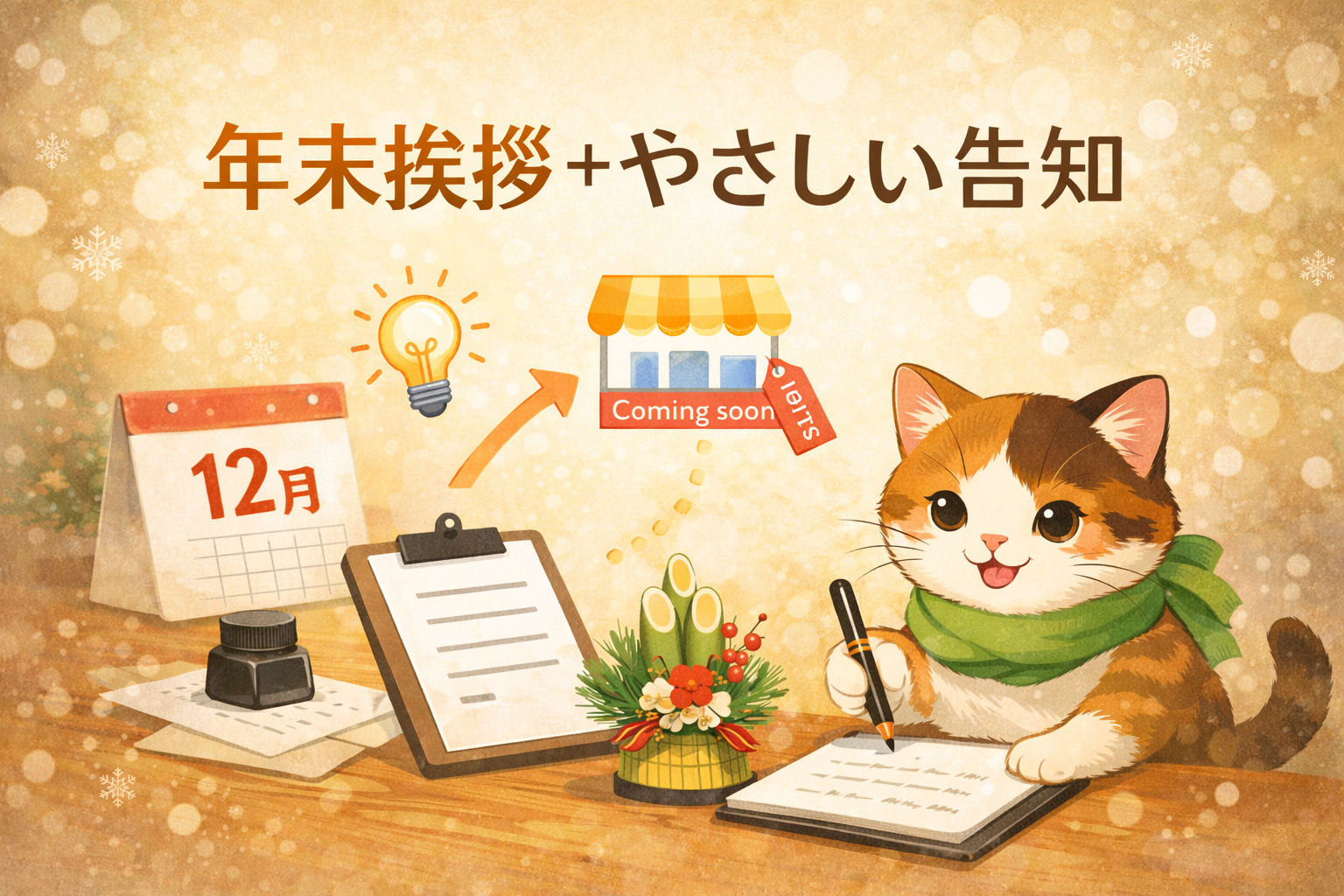 年末のご挨拶＋αで差がつく！売上につながる「やさしい告知」の入れ方