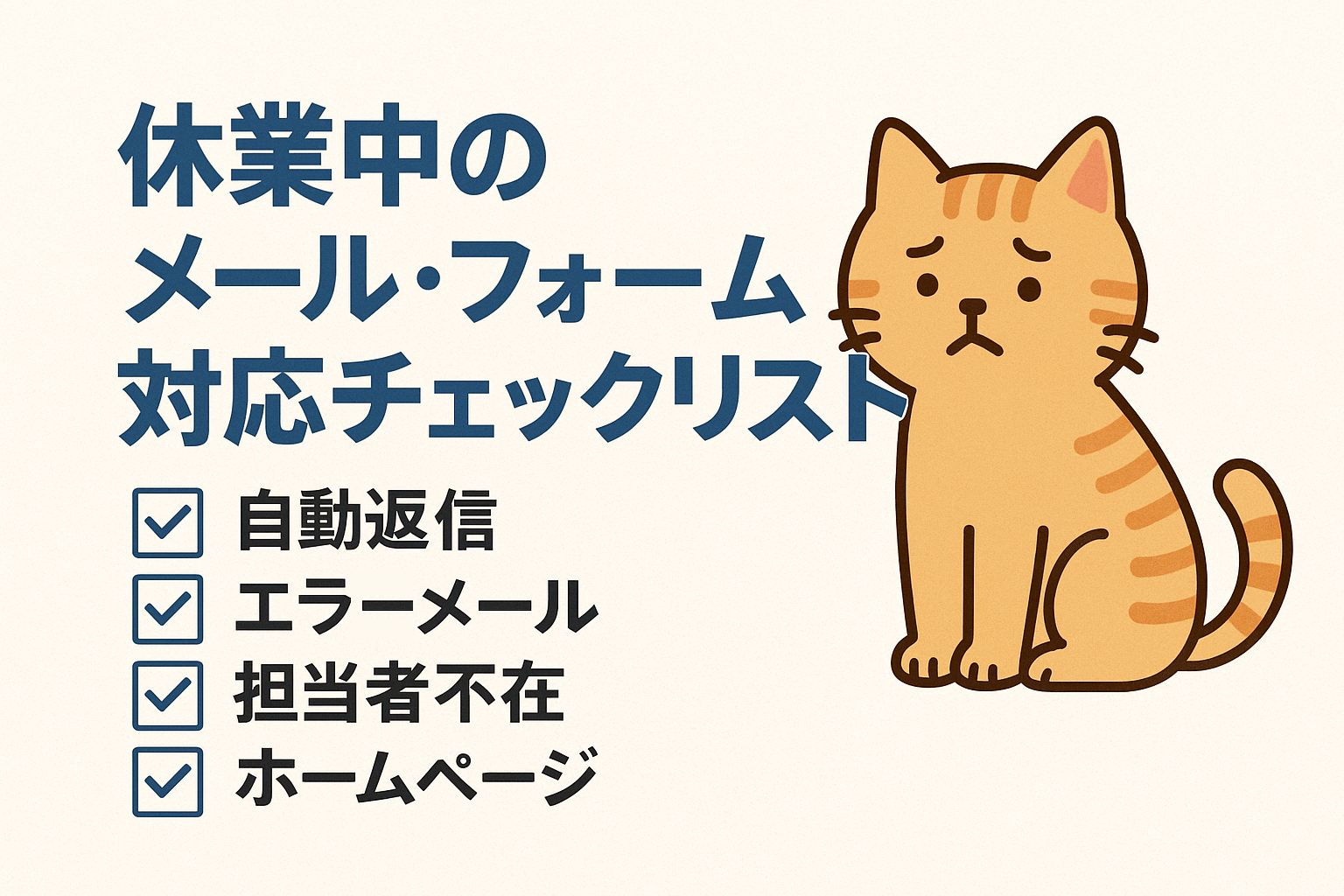 年末年始のトラブルを防ぐ！休業中のメール・フォーム対応チェックリスト５選