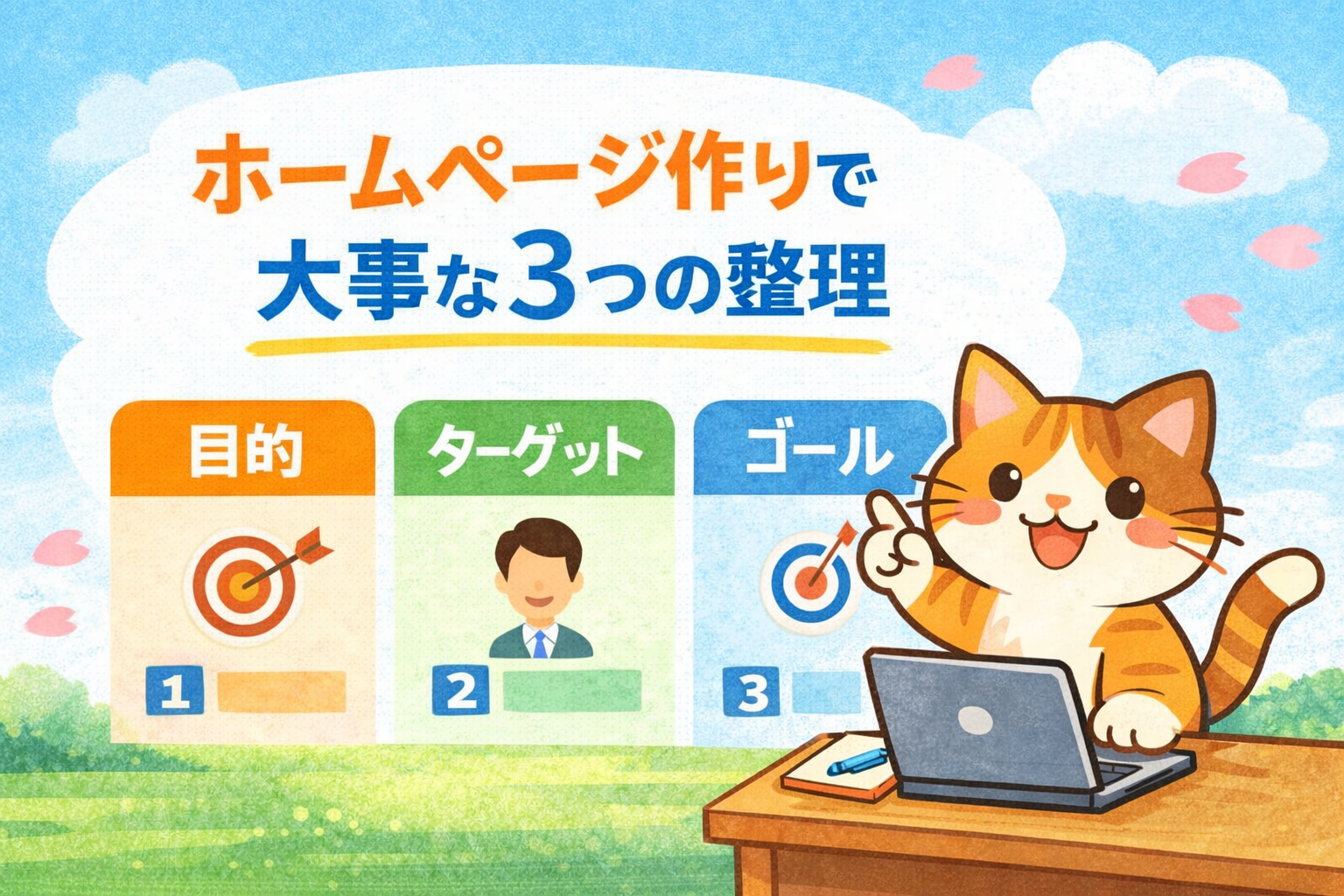 制作会社に相談する前に考えておきたい - ホームページの「目的・ターゲット・ゴール」の整理法