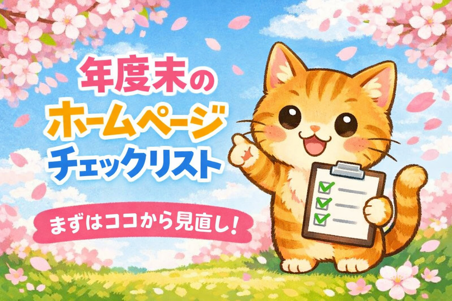 ホームページ担当者が3月中に確認すべき10のチェックリスト