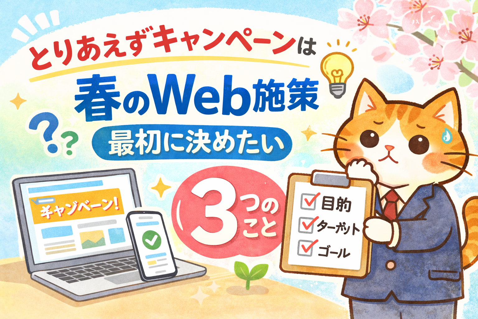 「とりあえずキャンペーン」は危険？春のWeb施策で最初に決めたい3つのこと
