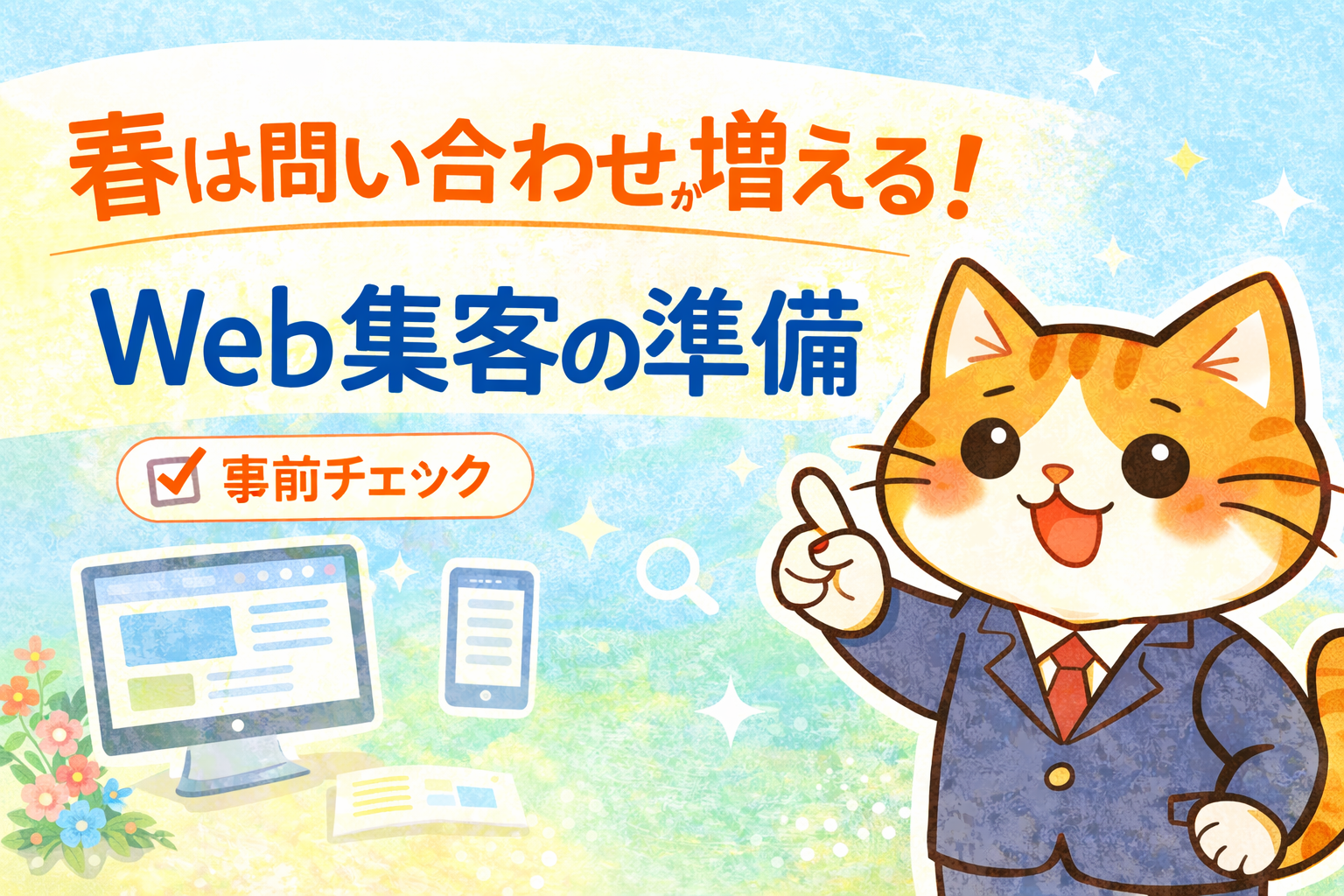春は問い合わせが増える？中小企業が今やっておきたいWeb集客の準備