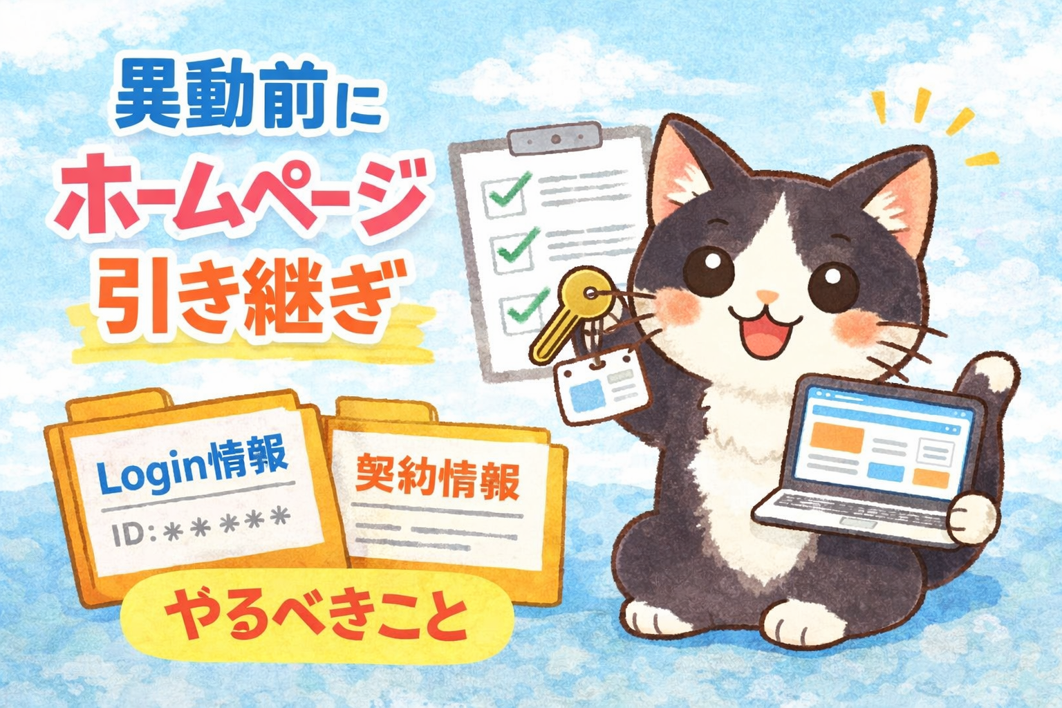 異動・退職シーズン前に確認！ホームページの引き継ぎで絶対やっておくべきこと