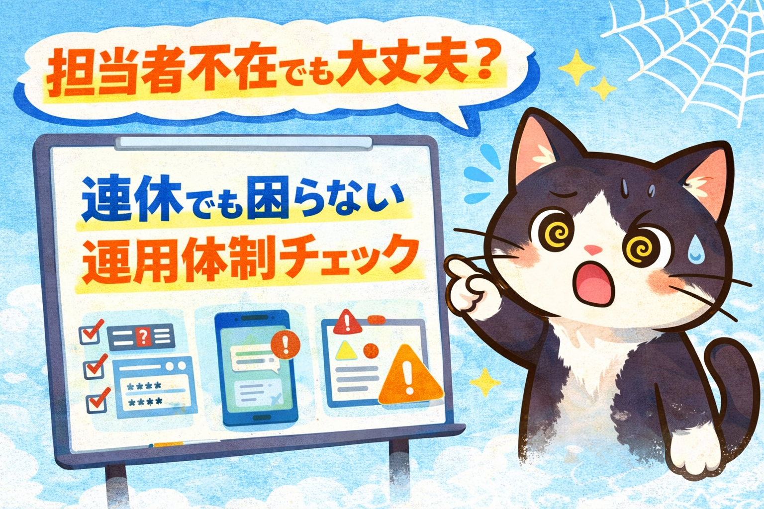 担当者が休みでも大丈夫？ - 連休中に困らないためのホームページ運用体制チェック