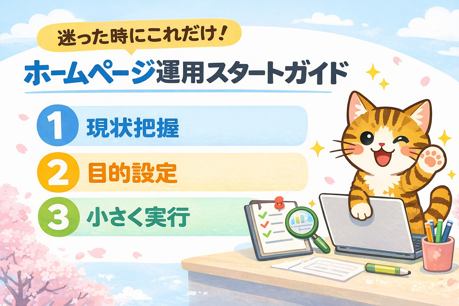 「何をすればいいか分からない」を解消。 新年度のホームページ運用スタートガイド