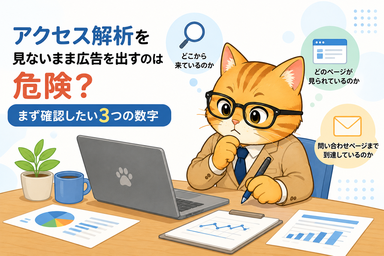 アクセス解析を見ないまま広告を出すのは危険？まず確認したい3つの数字